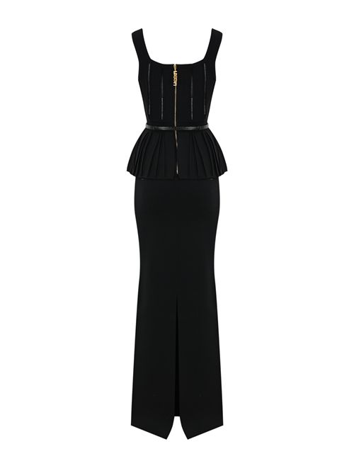 Abito Red Carpet in maglia di viscosa con baschina Elisabetta Franchi | AM69S56E2110